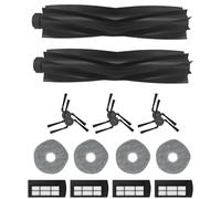 HUAYUWA Kit d'accessoires pour aspirateur compatible avec EUFY X9 Pro / X9 Series, Sweeper Robot Aspirateur et Mop Cleaner Pièces de rechange (2 barres de brosses principales + 6 brosses latérales + 4