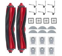 HUAYUWA Kit d'accessoires pour aspirateur Roborock Q10 S5/Q10 S5+/Q10 VF/Q10 VF+, pièces de rechange pour aspirateur robot (2 brosses principales + 4 filtres + 6 brosses latérales + 6 chiffons + 6