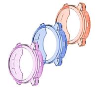 HUAYUWA Lot de 3 coques compatibles avec Garmin Instinct 2, coque en TPU souple pour montre connectée Instinct2, orange/violet/bleu