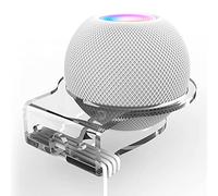 HUAYUWA Support mural circulaire transparent compatible avec Homepod Mini Smart Audio avec gestion des câbles intégrée