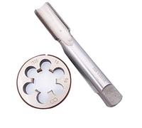 HUAZHICHUN 1 jeu de tarauds et filières M25 × 1,5 mm, ensemble de tarauds métriques HSS et de filières pour droitier