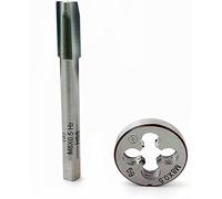 Huazhichun 1 taraud M8 x 0,5 mm + 1 filière M8 x 0,5 mm, tarauds et filières HSS pour droitier