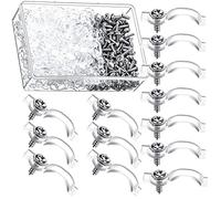 HUAZIZ 100 Pièces Clip de Fixation Pour Bande LED 10mm, Clip de Support de Fixation de Bande de Lumière en Silicone, Light Strip Clips avec 100 Pièces de Vis (Transparent)