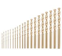 HUAZIZ 10pcs M35 Forets à Métaux au Cobalt, Hélicoïdal Professionnel en Acier Inoxydable (0.5 mm-2.4 mm)