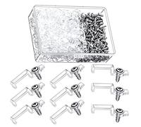 HUAZIZ 150 Pièces Clip de Fixation Pour Bande LED 10mm, Clip de Support de Fixation de Bande de Lumière en Silicone, Light Strip Clips avec 150 Pièces de Vis (Transparent)
