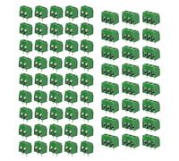 HUAZIZ 150 Pièces PCB 5mm Vis Connecteur, Bornier à Souder Vert, 2/3 Broches Bornier à Vis de PCB Circuit Imprimé pour Arduino