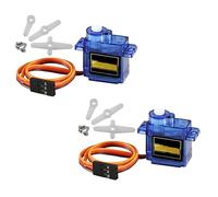 HUAZIZ 2 Pièces 9G Kit de Moteur Micro servomoteur pour Bras de Robot RC/Main/Marche hélicoptère Avion Voiture Bateau contrôle avec câble, Mini servos Projet Arduino