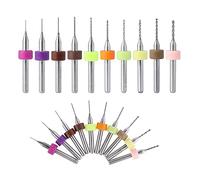 HUAZIZ 20 Pcs 0.3-1.2mm PCB Circuit Imprimé Carbure de Tungstène Micro Forets Mini Twist Drill Bits Set Gravure Métallurgie pour Bijoux CNC Gravure