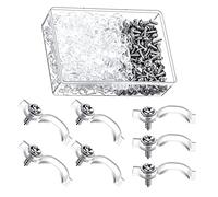 HUAZIZ 200pcs Clip de Fixation Pour Bande LED10mm, Clip de Support de Fixation de Bande de Lumière en Silicone,Light Strip Clips avec 200 pcs de Vis(Transparent)