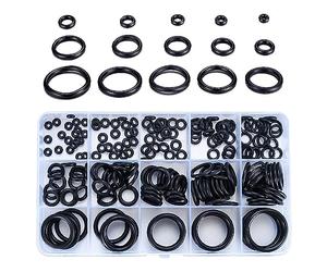 HUAZIZ 350 Pièces 15 Tailles Joint Torique Noirs Kit d'assortiment, Joints Toriques Métriques en Caoutchouc Nitrile, pour Robinet, Véhicule Climatisation, Electroménagers, Roulement, Pompe