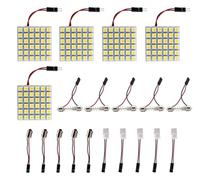 HUAZIZ 5 pcs Blanc 5050 36-SMD Panneau Led Dome Light Lampe Auto Voiture Lecture Intérieur Lampe DC 12V Avec T10/BA9S/Festoon Adaptateurs