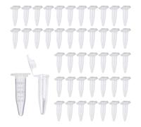 HUAZIZ 500 Pièces 0.5ml Tube à Centrifuger en Plastique Conique, Micro Centrifugeuse Tubes Tubes de Laboratoire Conteneurs D'échantillons avec Snap Cap pour l'analyse d'échantillons en Laboratoire