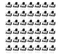 HUAZIZ 50pcs Mini Interrupteur à Glissière 3 Broches 2 Positions 1P2T SPDT Panneau Commutateur à Glissière, Micro Interrupteur à Glissière Vertical SS12D10