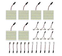 HUAZIZ 6 pcs Blanc 5050 48-SMD Panneau Led Dome Light Lampe Auto Voiture Lecture Intérieur Lampe DC 12V Avec T10/BA9S/Festoon Adaptateurs