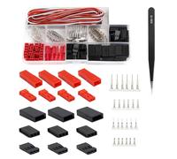 HUAZIZ 600 Pièces Mâle Femelle Crimp Terminal Connector Set, Black JST XH 2,54mm 3-Broches JST Femelle Mâle Logement du Boîtier+ 2 Broches JST SYP Rouge Femelle/Mâle Logement du Boîtier + JST Cable