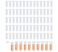 HUAZIZ 80 Pièces Micro Centrifugeuse Tubes, 5ml Clear Micro Plastic Tube, Tube à Essai Gradué Labo, Rond Micro Centrifugeuse Tubes