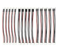 HUAZIZ JST-XH 2S/3S/4S Lot de 15 rallonges de Prise d'équilibre 20cm pour Batterie LiPo 22 AWG en Silicone, RC LiPo Batterie Balance Chargeur Câble
