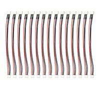 HUAZIZ JST-XH 2S Lot de 15 rallonges de prise d'équilibre 20cm pour batterie LiPo 22 AWG en silicone, RC LiPo Batterie Balance Chargeur Câble