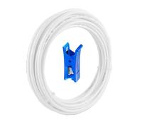 HUAZIZ Kit Universel de Raccordement de Conduite d'Eau de 10 M, Raccord de Tuyau d'Alimentation d'Eau pour Osmoseur Réfrigérateur, Raccord De Filtre à Eau (3/8")+Couteau Coupe-Tuyau