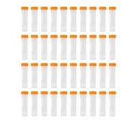 HUAZIZ Lot de 40 Tubes à Essai Orange de 50 ml en Plastique pour Centrifugeuses, pour Expériences de Chimie en Laboratoire (Conique + Fond Plat)