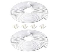 HUAZIZ Rallonge Ruban Led 5M, 2Pièces Rallonge Led 4 broches avec 4 Connecteurs mâles à 4 broches pour bande LED 5050 3528 RGB