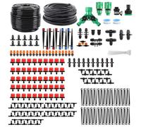 HUAZIZ Système d'irrigation Jardin, 312 Pièces Kit d'irrigation Goutte, Kit d'irrigation Goutte à Goutte Automatique avec 40+10 Meter Tuyau, Kit arrosage Automatique pour Jardin pelouse Serre Plantes