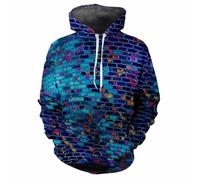 HuazomeeHZM Abstrait Géométrie Imprimé 3D Femmes/Hommes Sweats à Capuche Sweatshirt à Capuche Nouveauté Pullover Sweat Tops