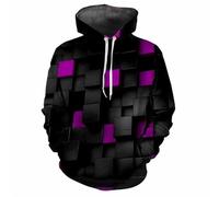 HuazomeeHZM Abstrait Géométrie Imprimé 3D Femmes/Hommes Sweats à Capuche Sweatshirt à Capuche Nouveauté Pullover Sweat Tops