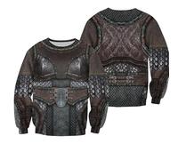 HuazomeeHZM Armure Chevalier Guerrier Hommes 3D Imprimé Sweat à Capuche Templiers Harajuku Mode Veste Pullover Manteau Unisexe à Fermeture éclair