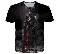 HuazomeeHZM Chevaliers Templiers Impression 3D T-Shirt Motif croisé Mode décontracté T-Shirts Hommes Harajuku Haut