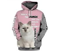 HuazomeeHZM Le Temps passé avec Bengal n'est jamais Perdu Sweat à Capuche imprimé en 3D Pull Unisexe Animaux Sweats à Capuche rigolos Casual Streetwear Tracksuit