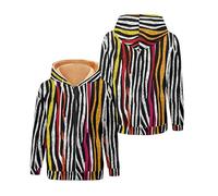 HuazomeeHZM Manteaux doublés en polaire imprimé en 3D pour femmes Veste à capuche à motif zébré léopard Fermeture à glissière Vêtements d’extérieur d’hiver colorés Hauts