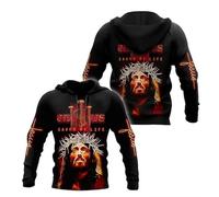 HuazomeeHZM Sweat à Capuche Croix Jésus Sweat à Capuche imprimé en 3D pour Hommes et Femmes Sweat-Shirt à Capuche Harajuku Unisexe décontracté Streetwear