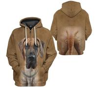 HuazomeeHZM Sweat à Capuche zippé Animals avec imprimé Graphique 3D Pitbull Dog Devant et derrière Sweat-Shirt Tendance Streetwear Harajuku