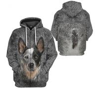 HuazomeeHZM Sweat à Capuche zippé Animals avec imprimé Graphique 3D Pitbull Dog Devant et derrière Sweat-Shirt Tendance Streetwear Harajuku