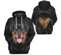 HuazomeeHZM Sweat à Capuche zippé Animals avec imprimé Graphique 3D Pitbull Dog Devant et derrière Sweat-Shirt Tendance Streetwear Harajuku