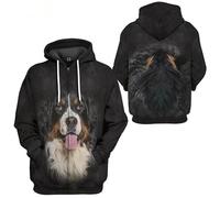 HuazomeeHZM Sweat à Capuche zippé Animals avec imprimé Graphique 3D Pitbull Dog Devant et derrière Sweat-Shirt Tendance Streetwear Harajuku