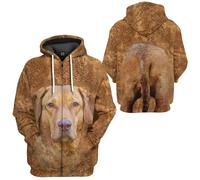HuazomeeHZM Sweat à Capuche zippé Animals avec imprimé Graphique 3D Pitbull Dog Devant et derrière Sweat-Shirt Tendance Streetwear Harajuku