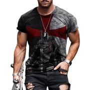 HuazomeeHZM Templier Chevalier Impression 3D Hommes T-Shirt été col Rond Manches Courtes T-Shirts Hauts Mode décontracté T-Shirts