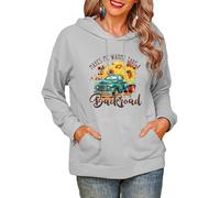 HuazomeeHZM Tournesol 3D Impression Cagoule Femmes Boho Fleurs Fleurs Sauvages Graphique À Capuche Sweatshirt Pullover avec Grande Poche