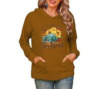 HuazomeeHZM Tournesol 3D Impression Cagoule Femmes Boho Fleurs Fleurs Sauvages Graphique À Capuche Sweatshirt Pullover avec Grande Poche
