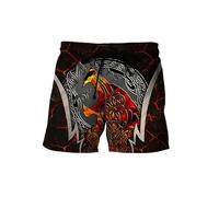 HuazomeeHZM Viking Myth Warrior Maillots de Bain pour Hommes imprimés en 3D Short de Bain à séchage Rapide Short de Plage à Cordon de Serrage lâche
