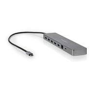 Hub 10-en-1 USB-C vers RJ45 / 3USB-A / Jack 3.5mm / 2USB-C / 2HDMI 0.4m Nedis Gris anthracite