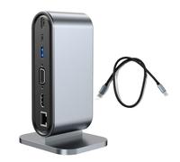 Hub 12 ports type C compatible HDMI USB 3.0 multifonction PD Rj45