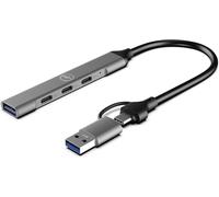 ¿ Hub 2 En 1 En Usb Ou Usb-C ¿ 3 Ports Usb-C Et 1 Port Usb ¿ Design Très Fin ¿ Transfert De Données Ultra Rapide ¿ Compatibilité Macos Et Windows[Z1339]