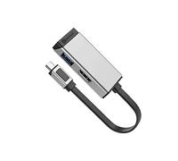 HUB 2 en 1 USB-C vers HDMI 4K 60Hz et USB-A 3.2 Série MagForce A-Logic Noir / Argent