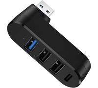 Hub 4 Ports Usb Multiple 3.0(90°/180° Rotatif),3 Ports Usb+1 Port Usb-C,Alimenté Adaptateur Portable Pour Ordinateur Portable, Voiture, Macbook,Clavier,Imprimante,Audio[Z1968]