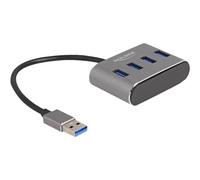DeLOCK Hub de 4 prises USB 5 Gbps avec connecteur USB Type-A - prises USB Type-A sur le dessus