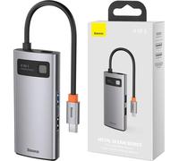 Hub 4W1 Baseus Metal Gleam Series, Usb-C Do Usb 3.0 + Usb 2.0 + Hdmi + Usb-C Pd