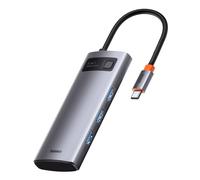 Hub 5-in-1 Baseus Metal Gleam Series, USB-C auf 3x USB 3.0 + HDMI + USB-C PD